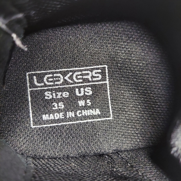 Ledkers Black And White Sneakers Women's 5. - Picture 5 of 7